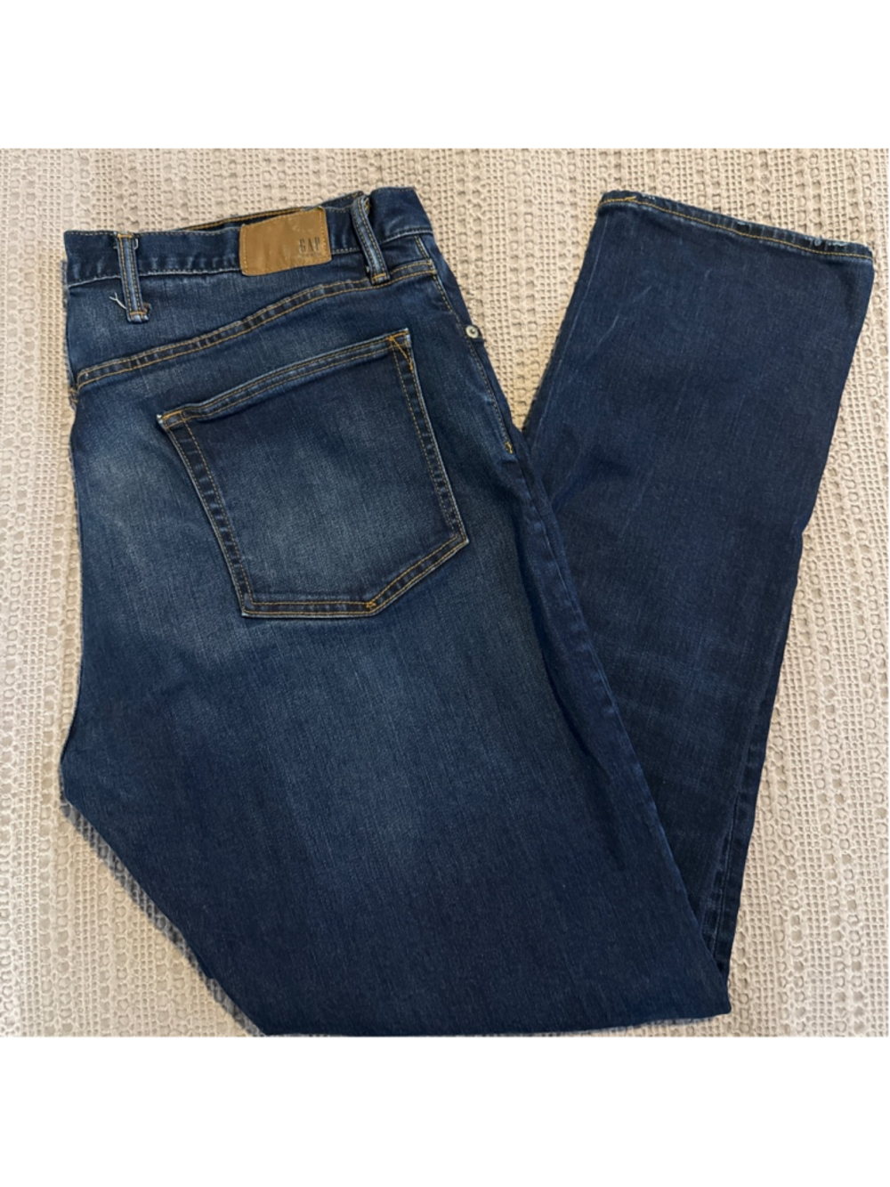 Men's GAP Blue Straight Jeans Waist 38 [MF574]